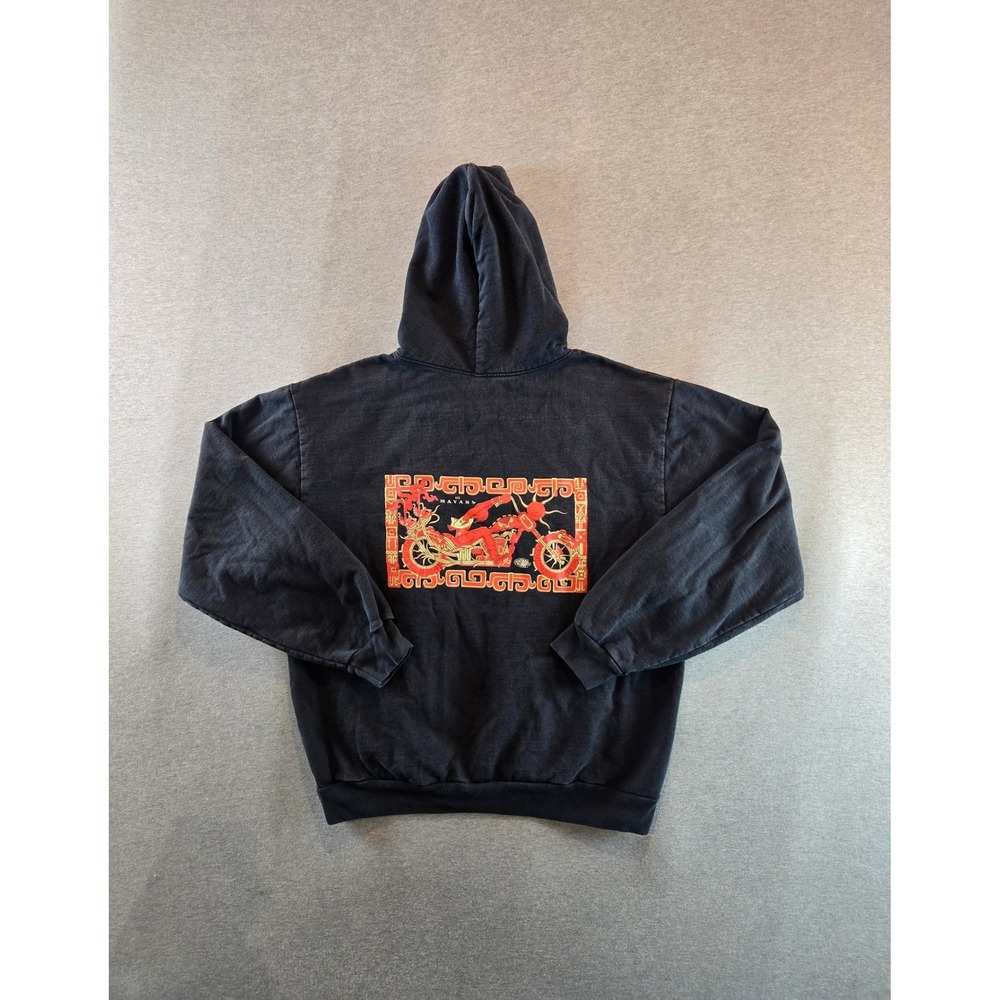 Los Angeles Apparel x Mayans Hoodie Mens Large Black FX Promo 14 Oz Heavyweight